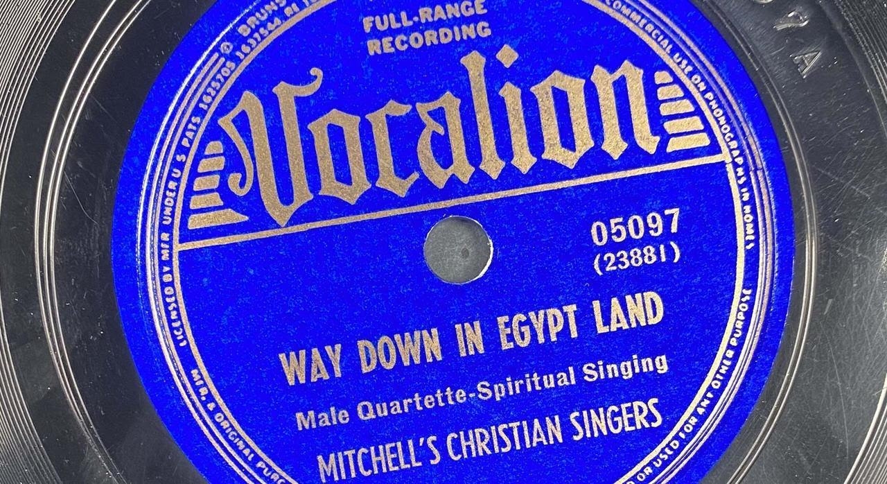 photograph of a Mitchell's Christian Singers record 