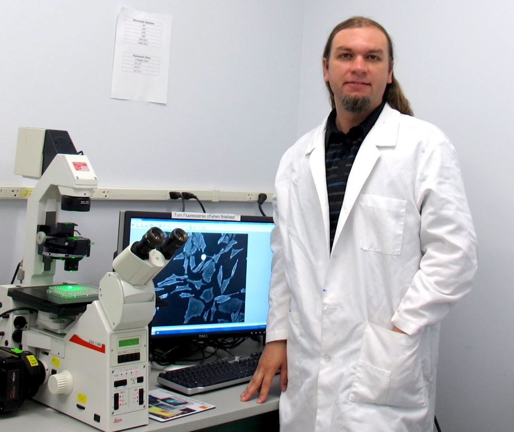 Gary Braun in lab coat
