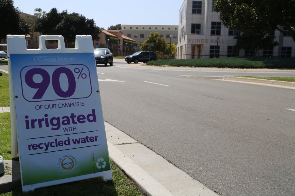 UCSB irrigation signage