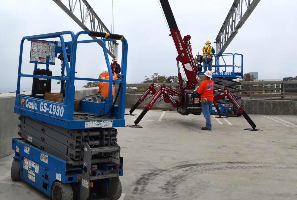 photo of work crew installing photovoltaic project