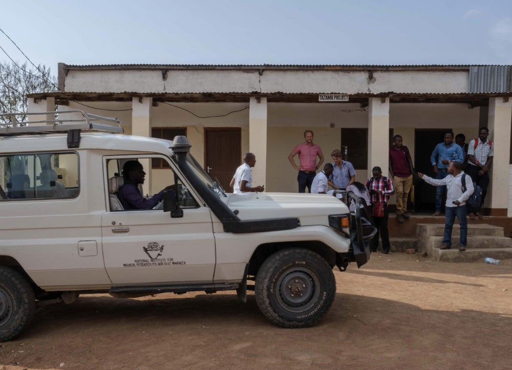 Field team preparing to collect data in Mwanza, Tanzania