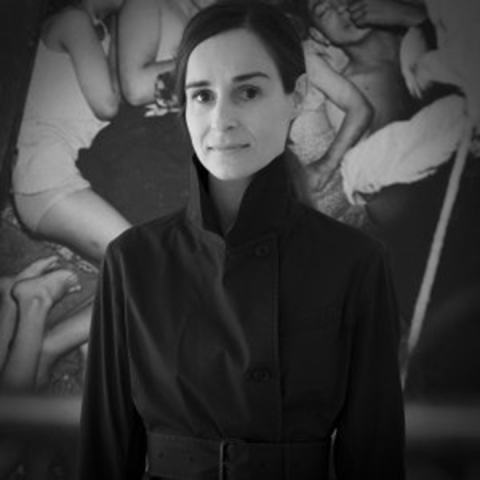 Silvia Perea wears a black coat