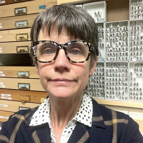 Katja Seltmann wears glasses