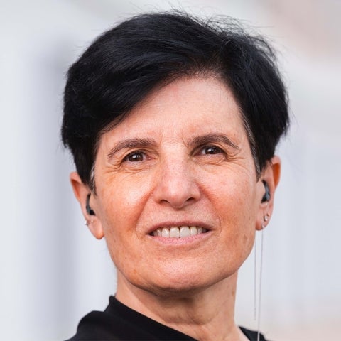 Dorit Hanein wears a black top