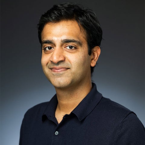 Prabhanjan Ananth wears a black polo shirt