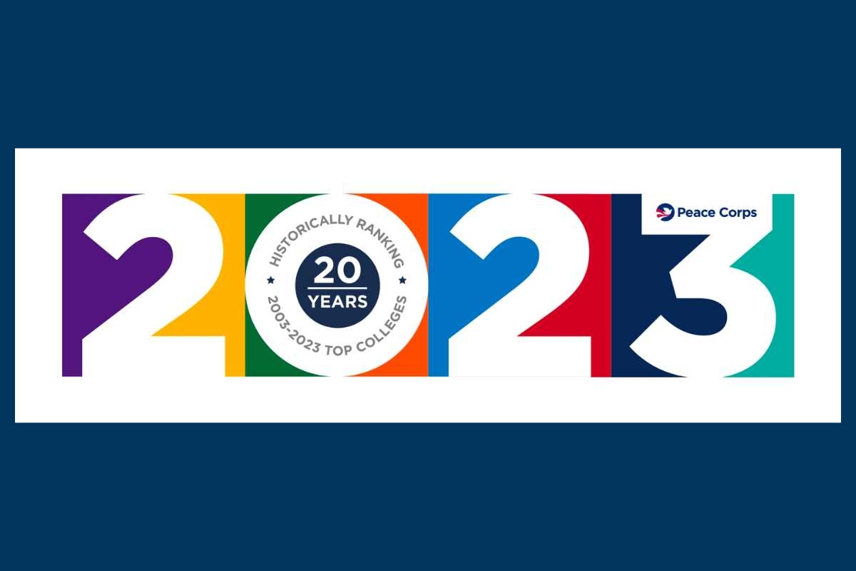 Peace Corps graphic representing 2023 rankings
