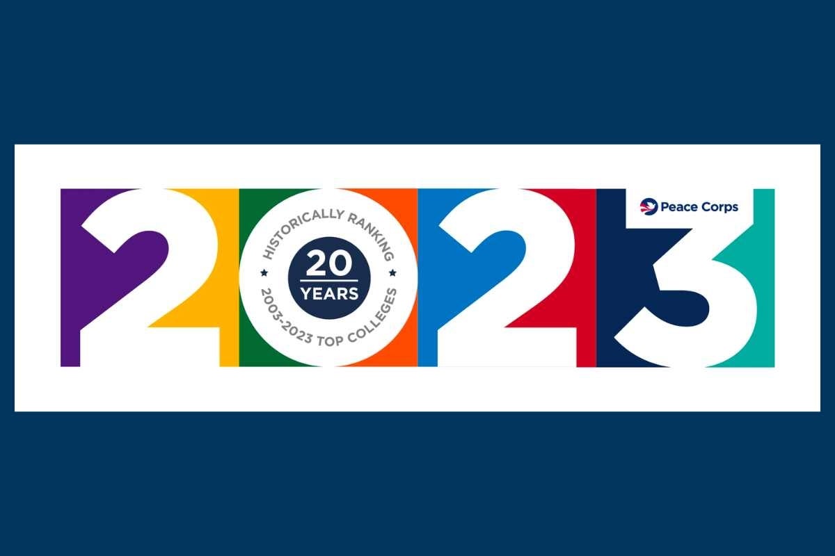 Peace Corps graphic representing 2023 rankings