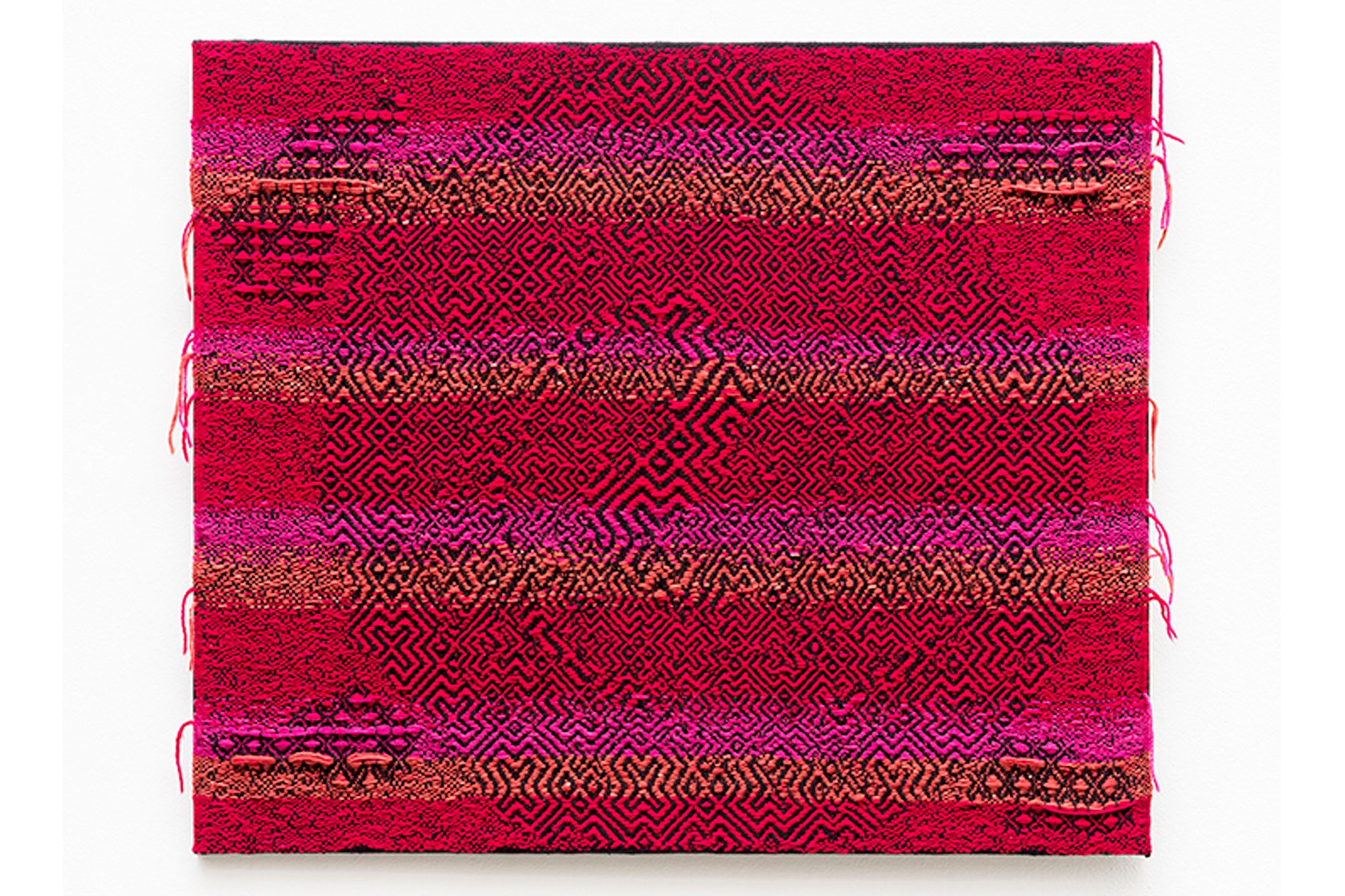 Pink weaving of stars by Sarah Rosalena