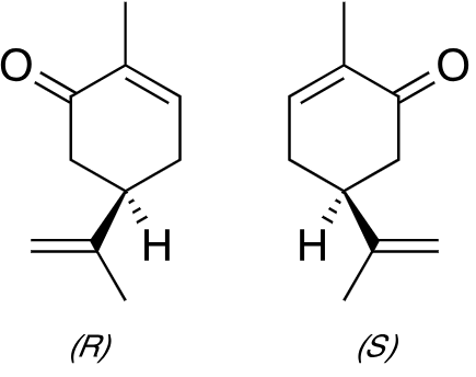 two molecules with the same atoms and connections, but opposite arrangements
