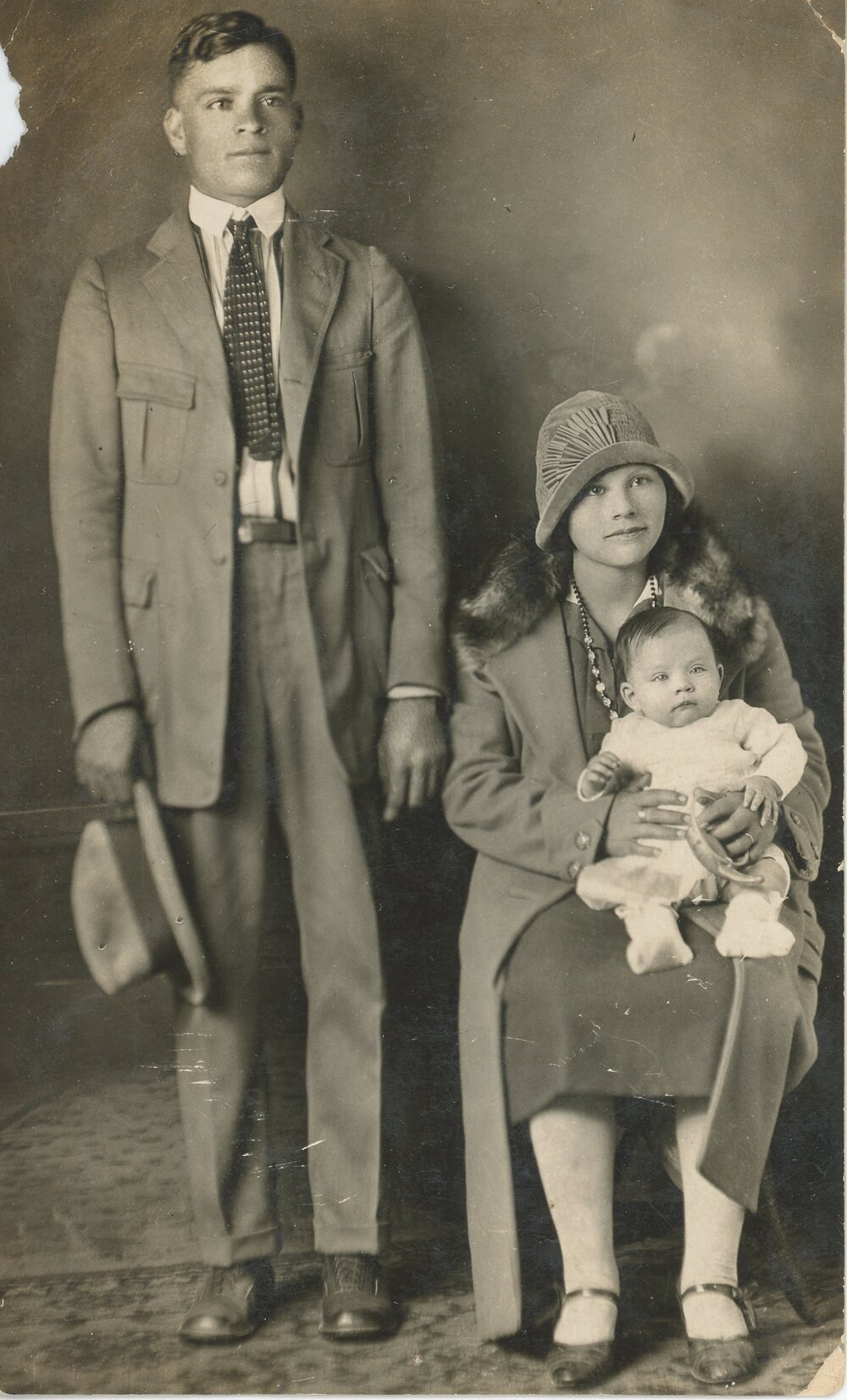 Portrait of the Lopez family, circa 1940. 