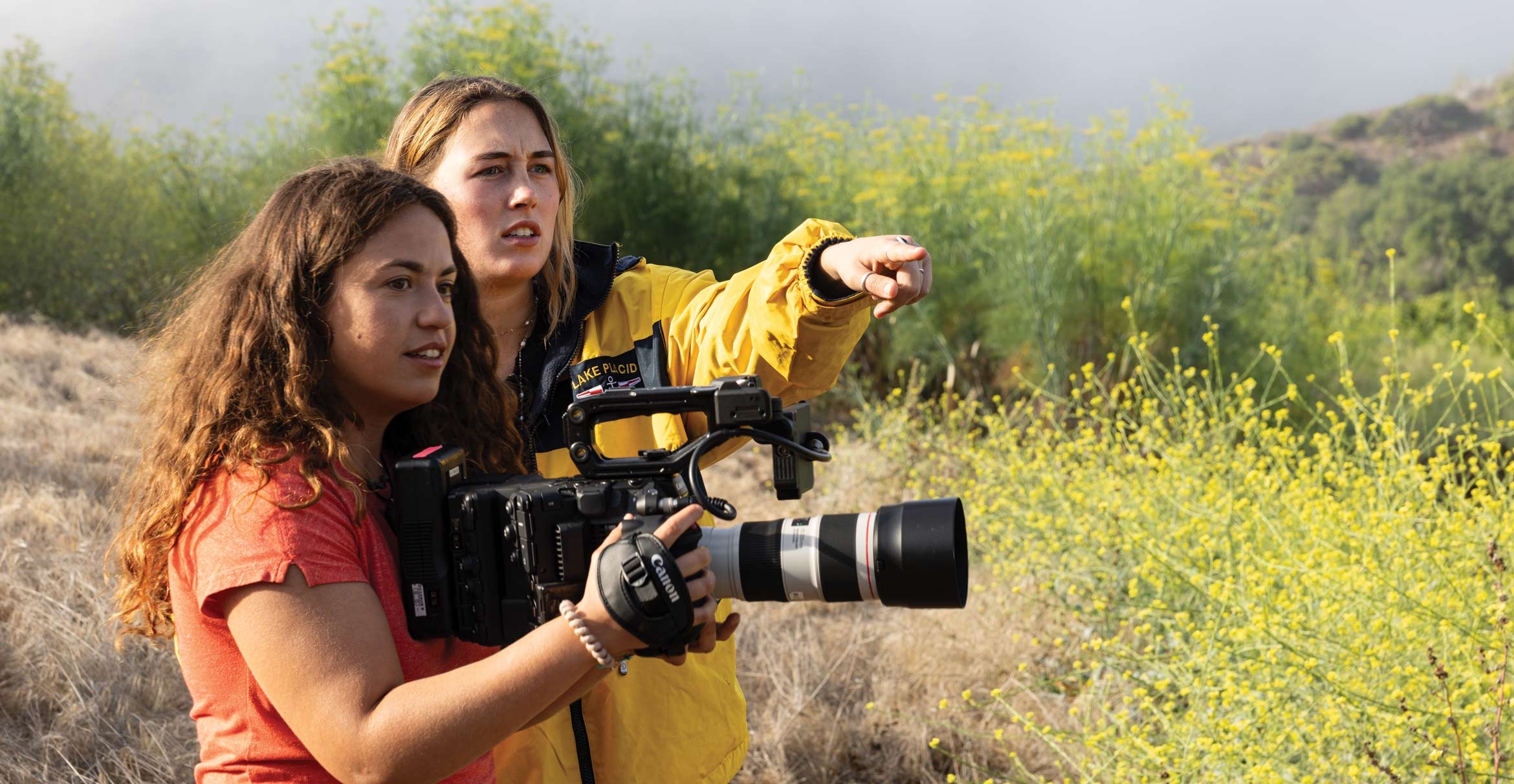 Student filmmakers Alessandra Puig-Santana and Tess McCormick