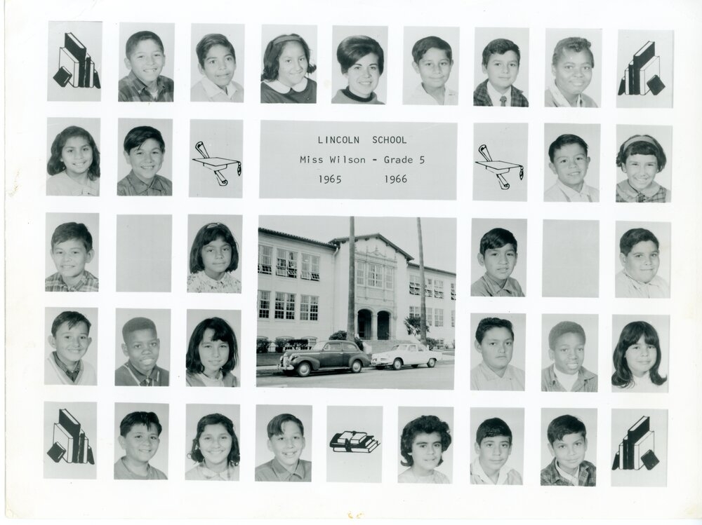 Lincoln Elementary School fourth grade photo, 1965-66.