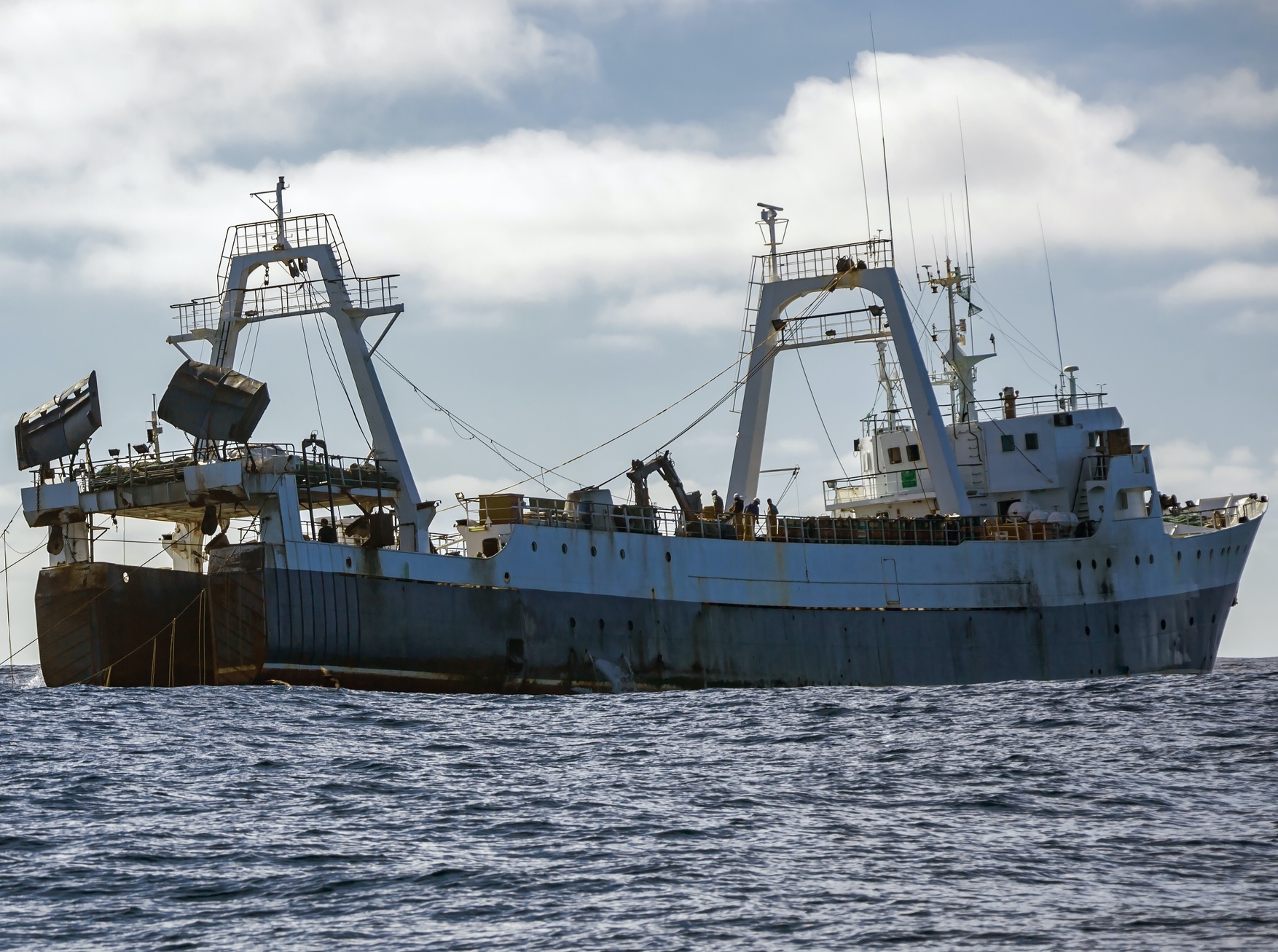 a large industrial fishing vessel