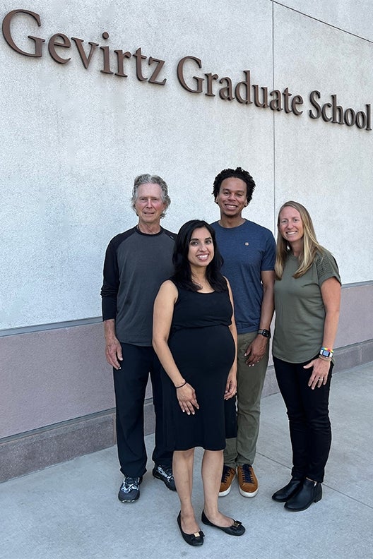 Gevirtz School METRICS team Michael Furlong, Arlene Ortiz, Jon Goodwin and Erin Dowdy