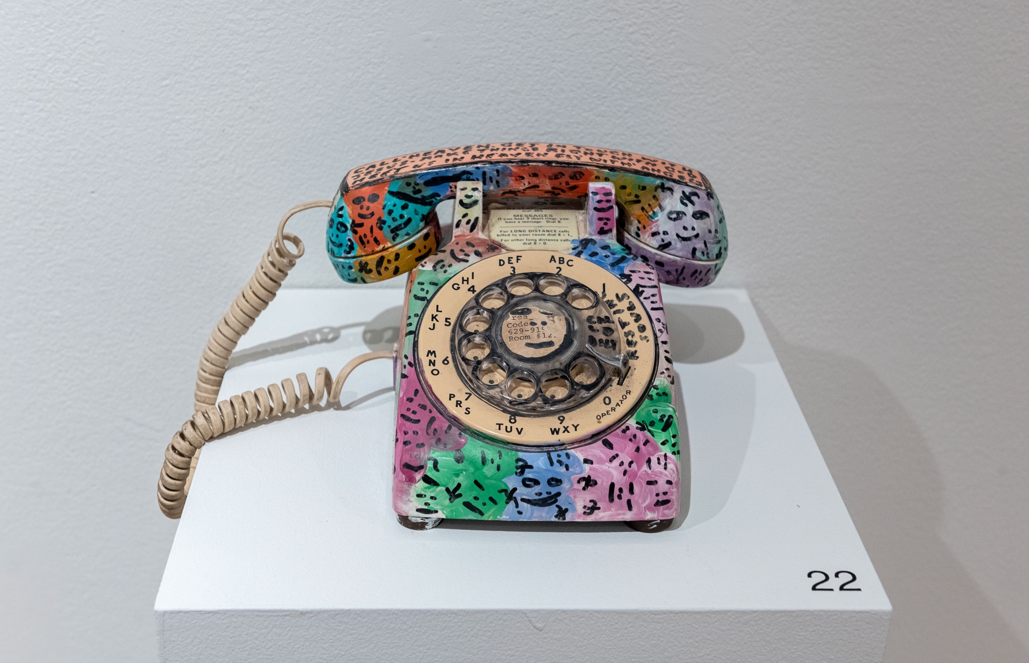 painted dial telephone