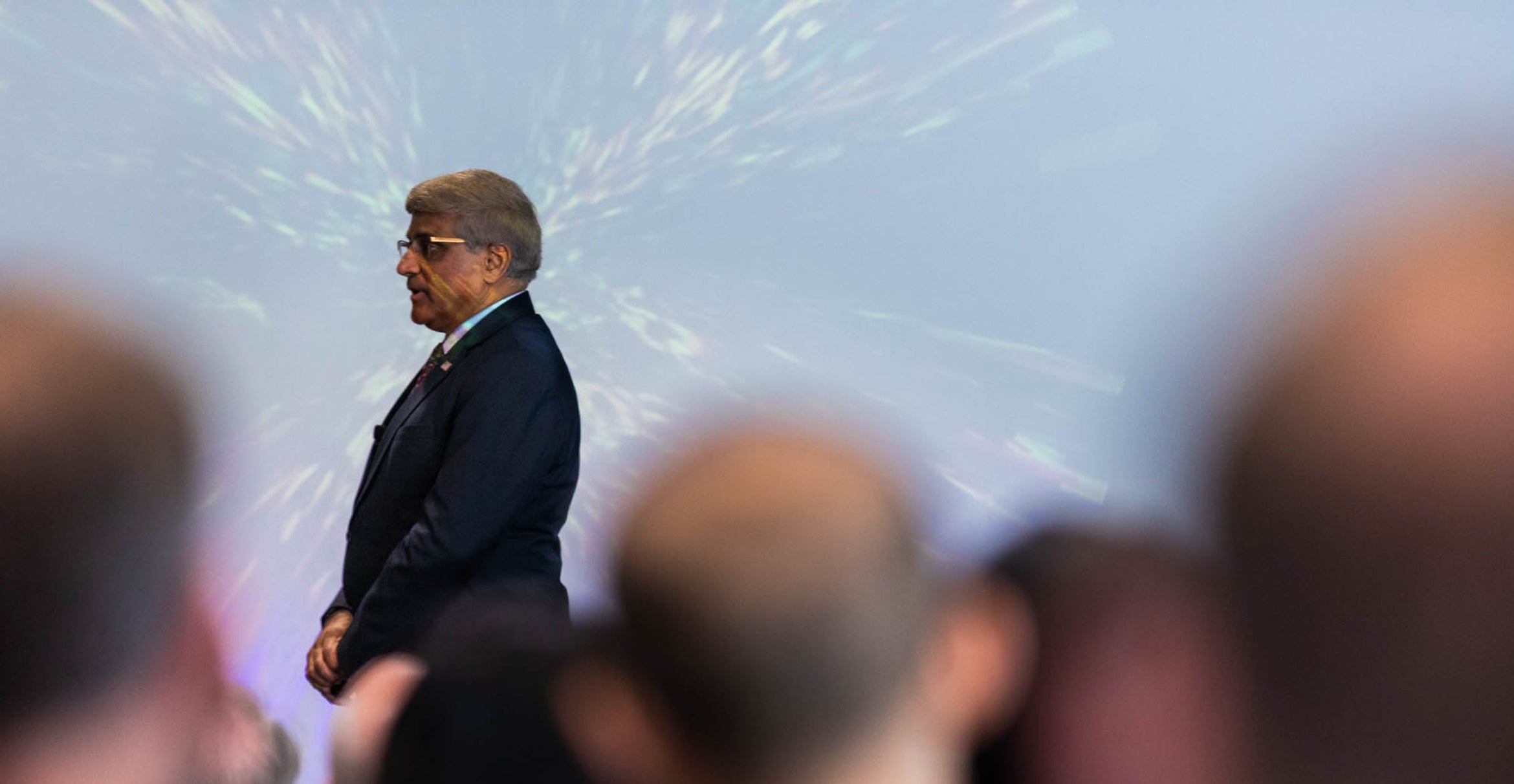 NSF director at the Engineering Sciences Building