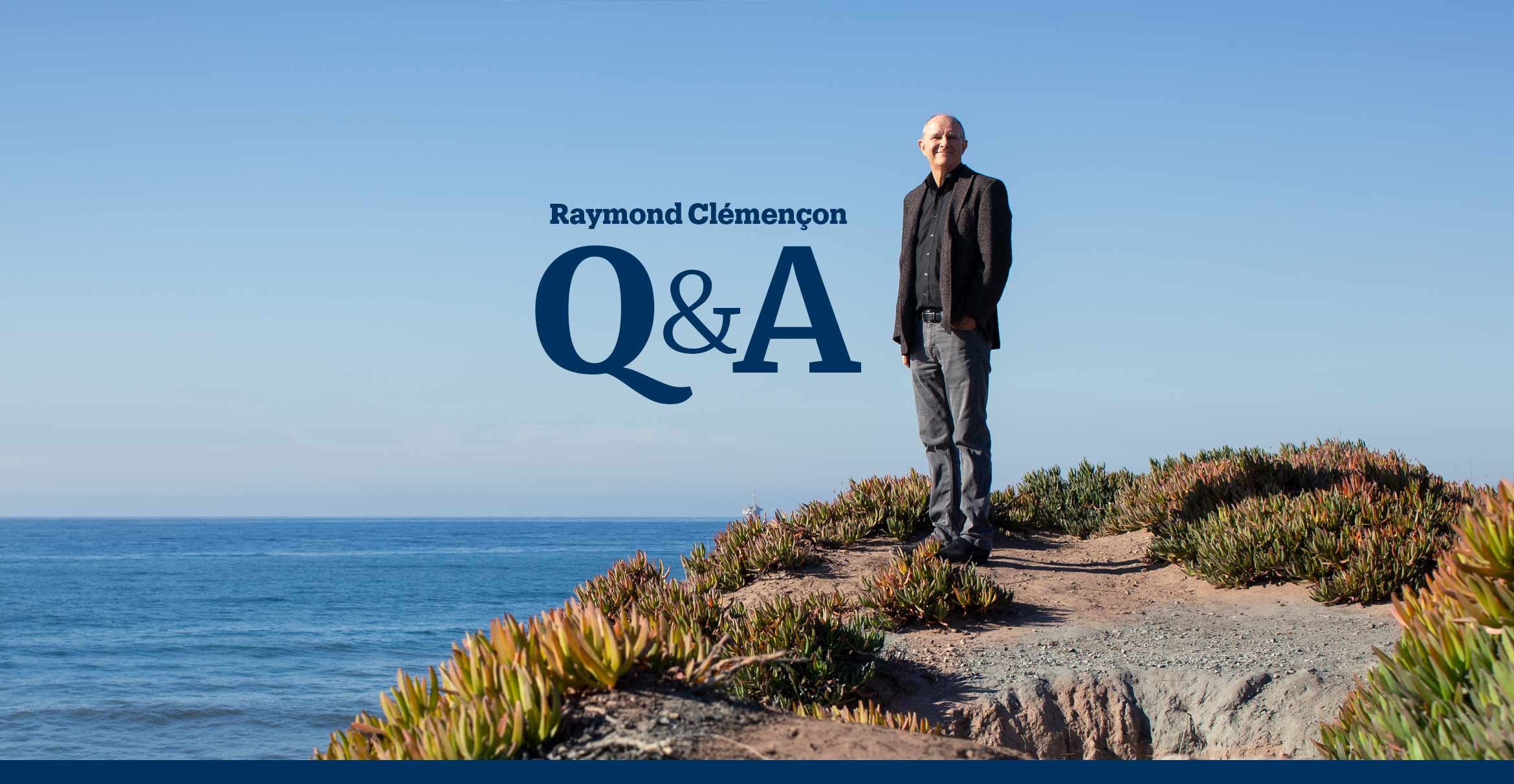Professor Raymond Clemencon on a bluff overlooking the ocean
