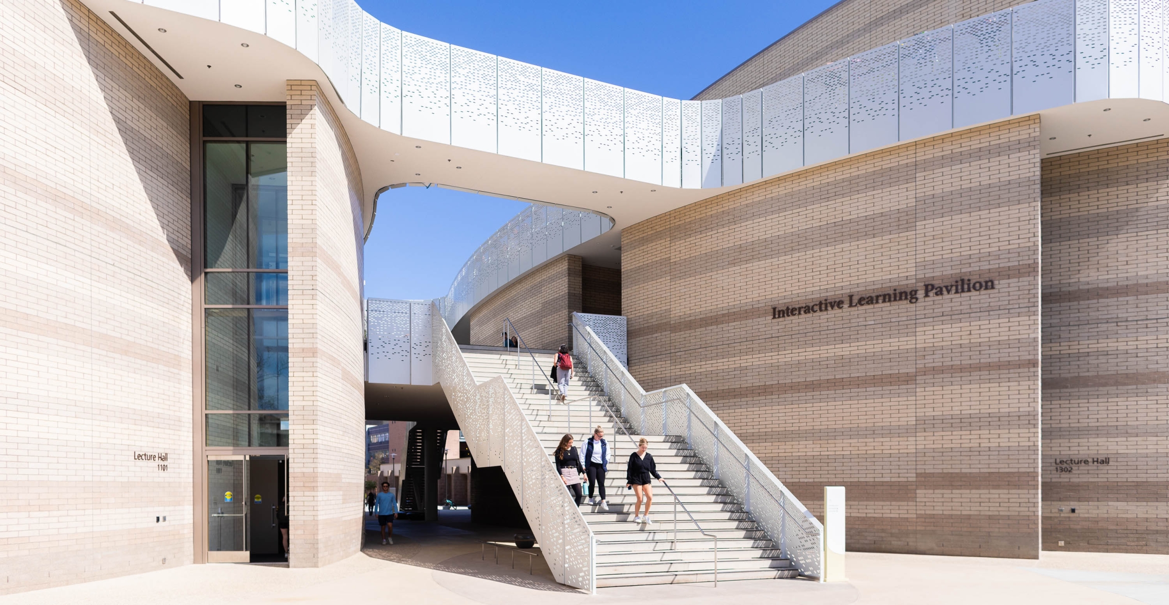 Students on the ILP stairs.