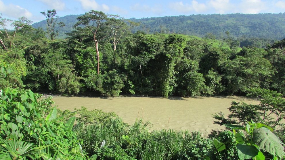 color photograph of the muddy Copón River in Guatemala 