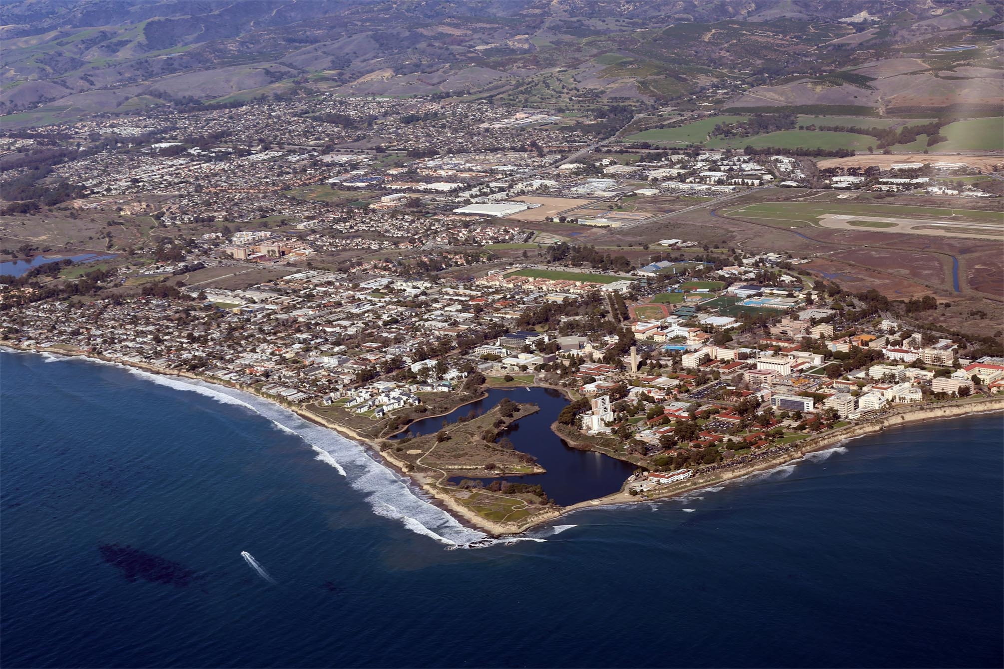 Aerial photo of UC Santa Barbara.