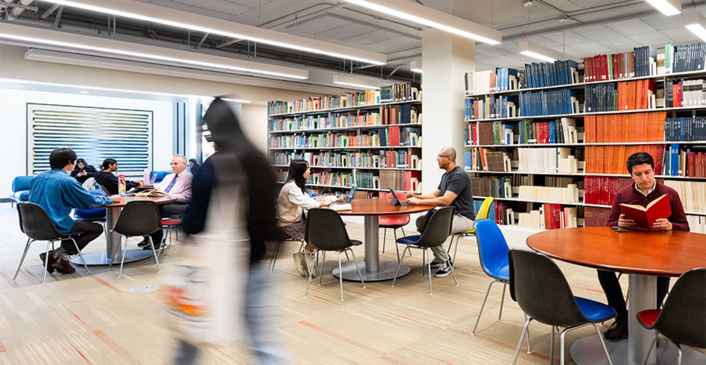 Students studying at UCSB's newly opened arts library