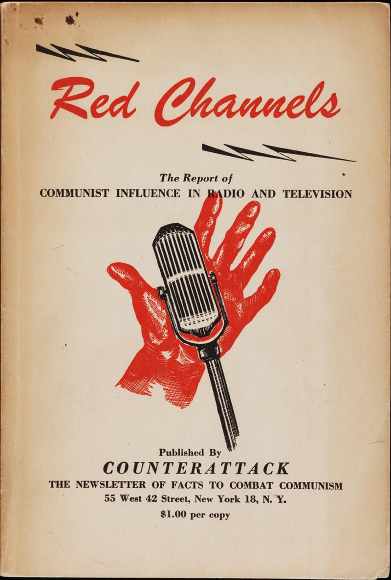 Cover image of 1950s era newsletter "Red Channels"