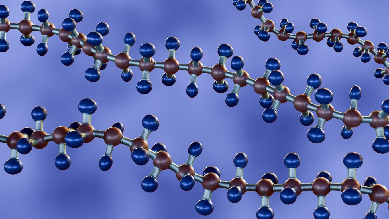 3D rendering of a polymer chain