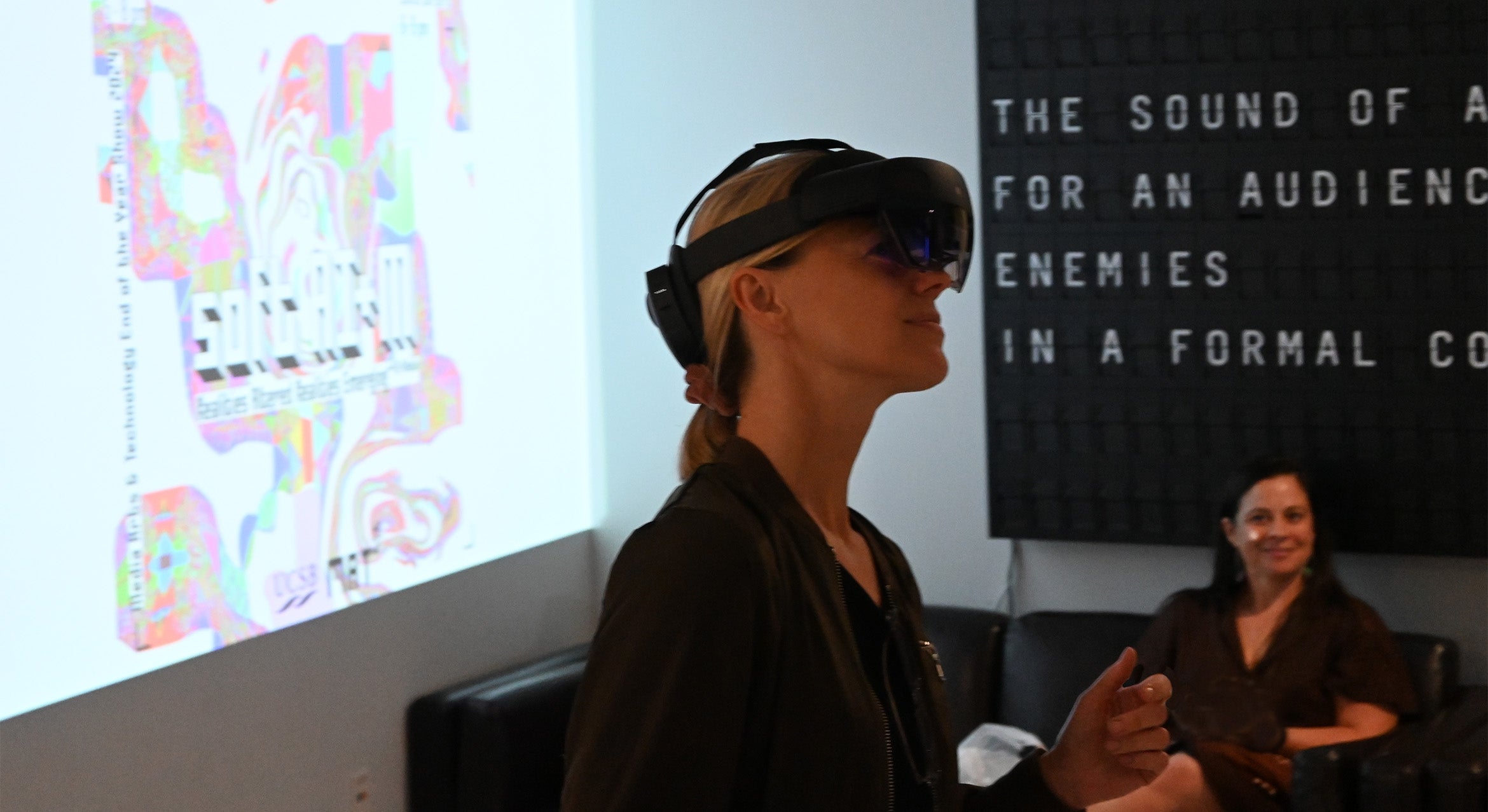 woman with VR headset