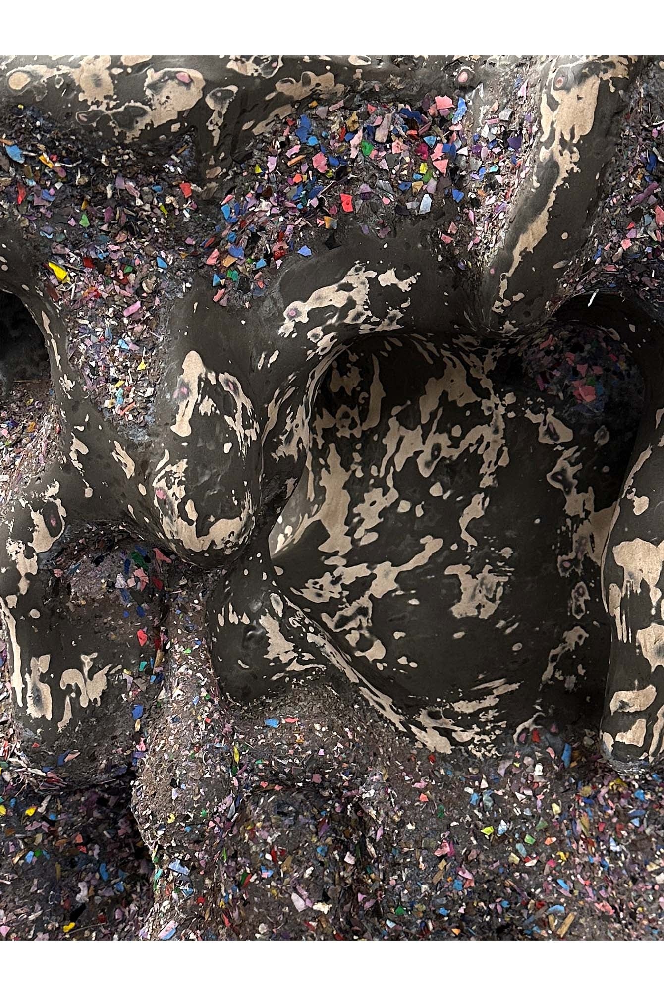 A ceramic fossil sculpture
