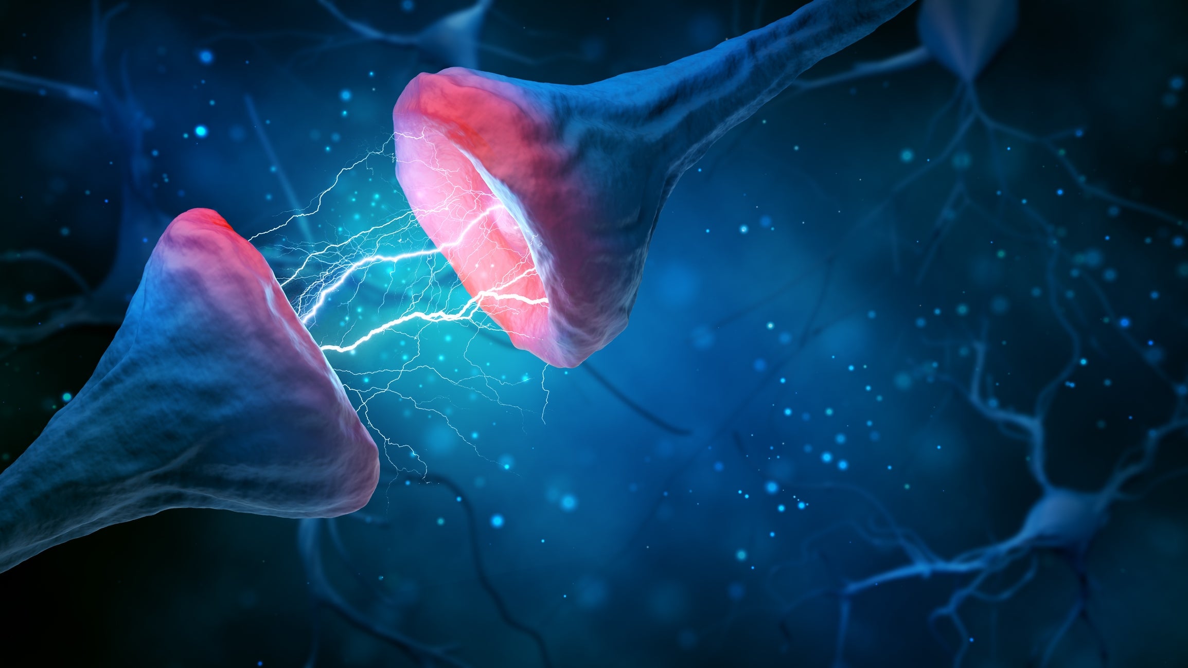 illustration of neural synapse firing