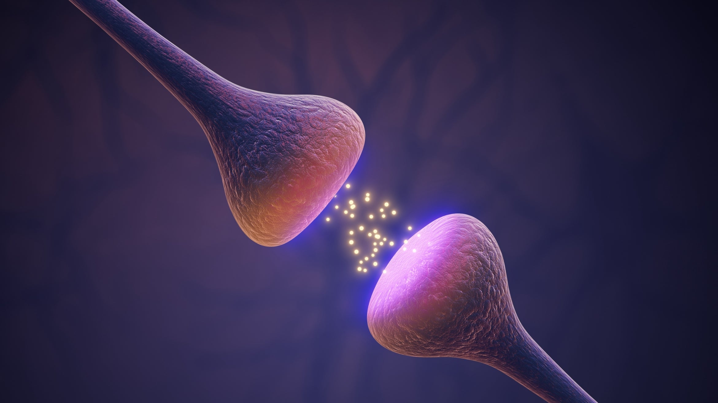 illustration of neurons and chemical signaling