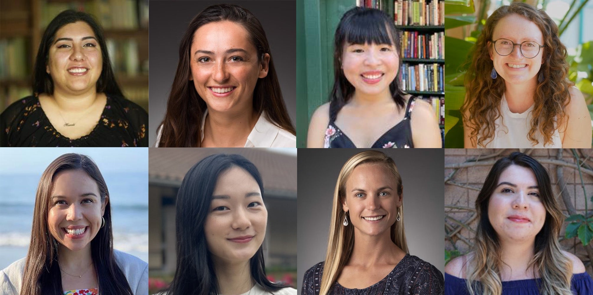 a series of color portrait of student mentor awardees
