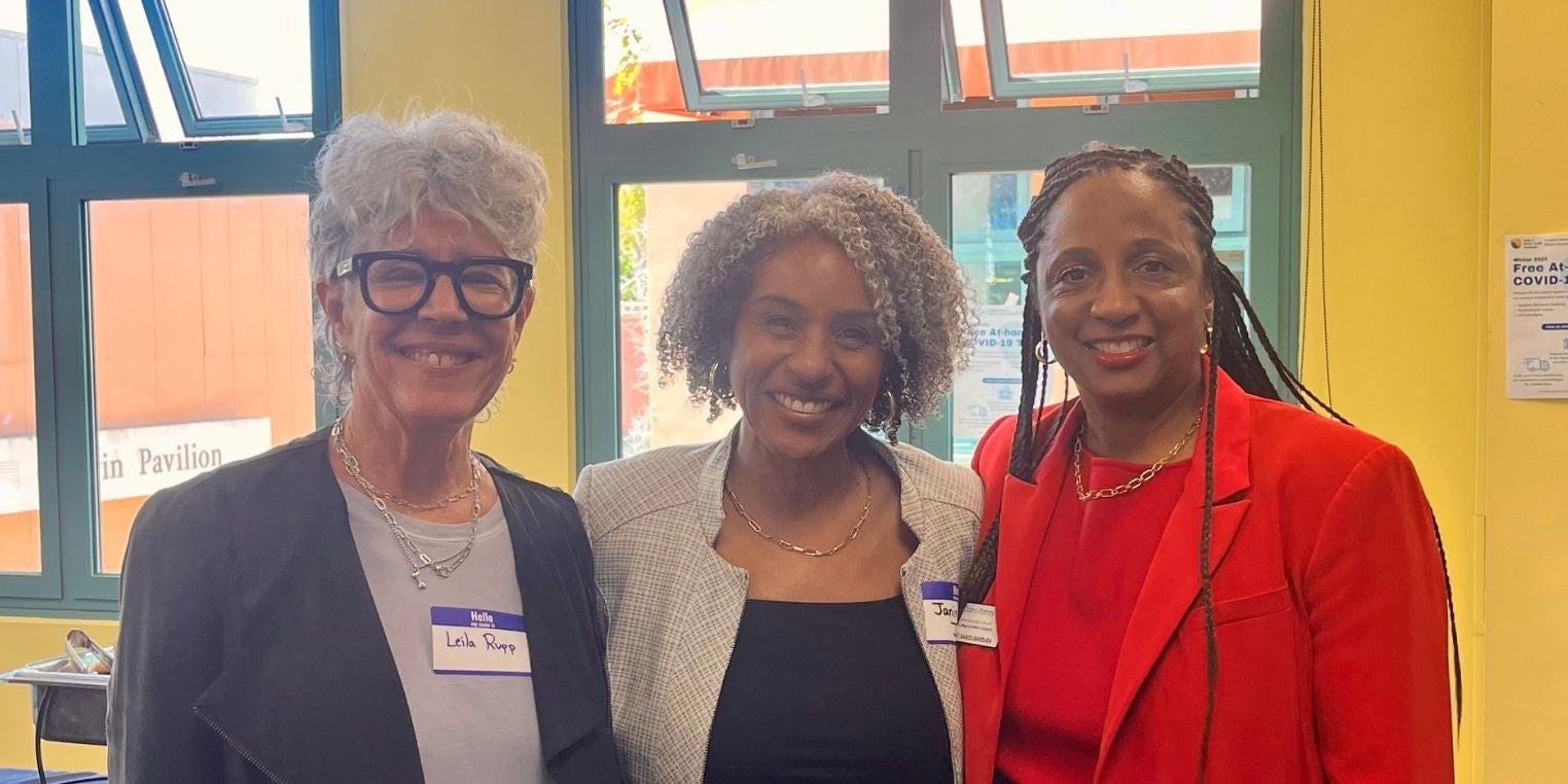 color photograph of three women UCSB leaders