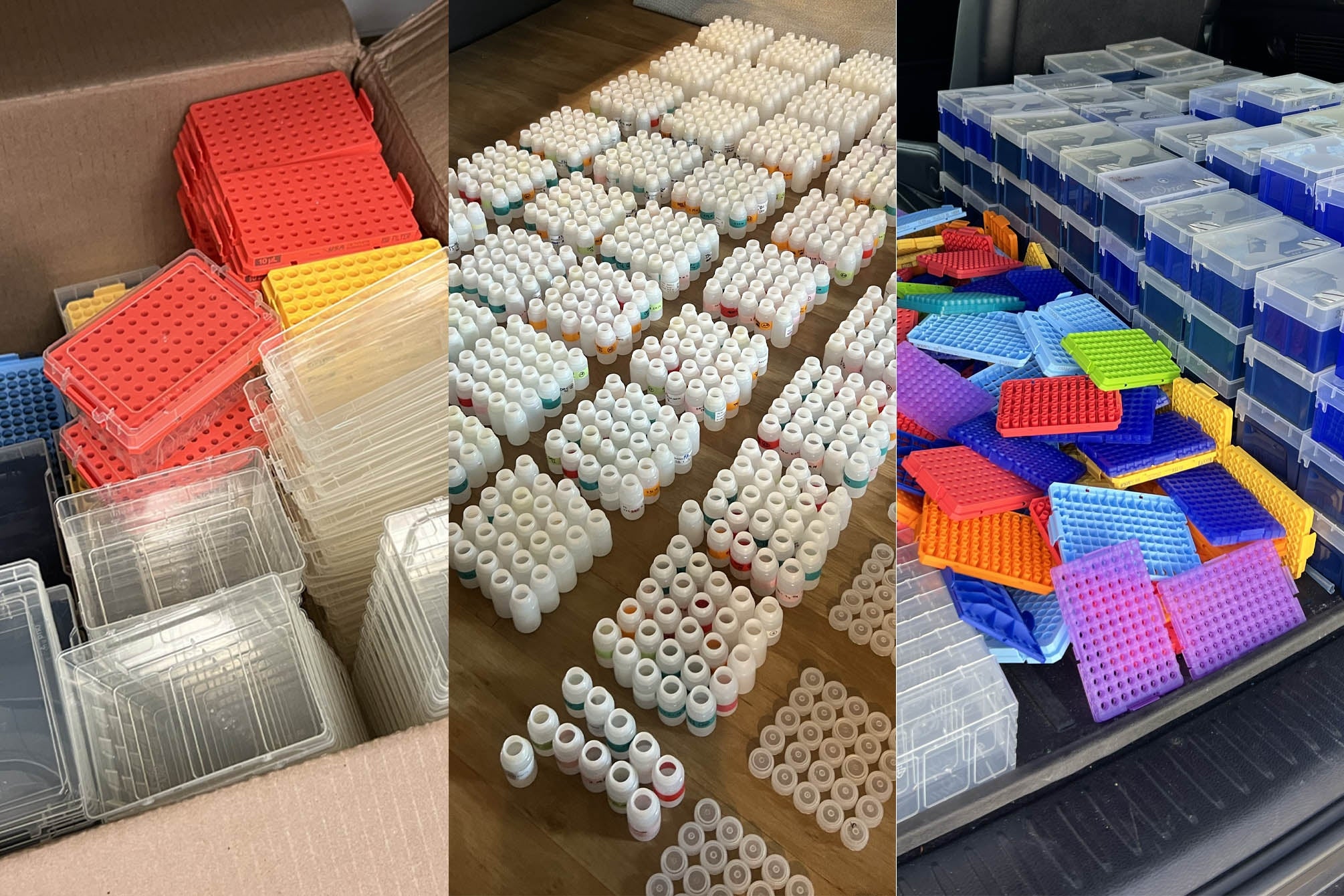 images of plastic lab waste