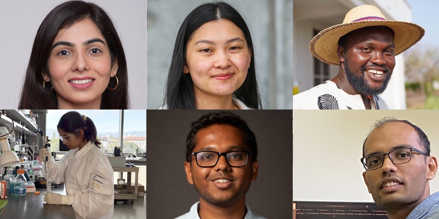 photo montage of six student researcher portraits
