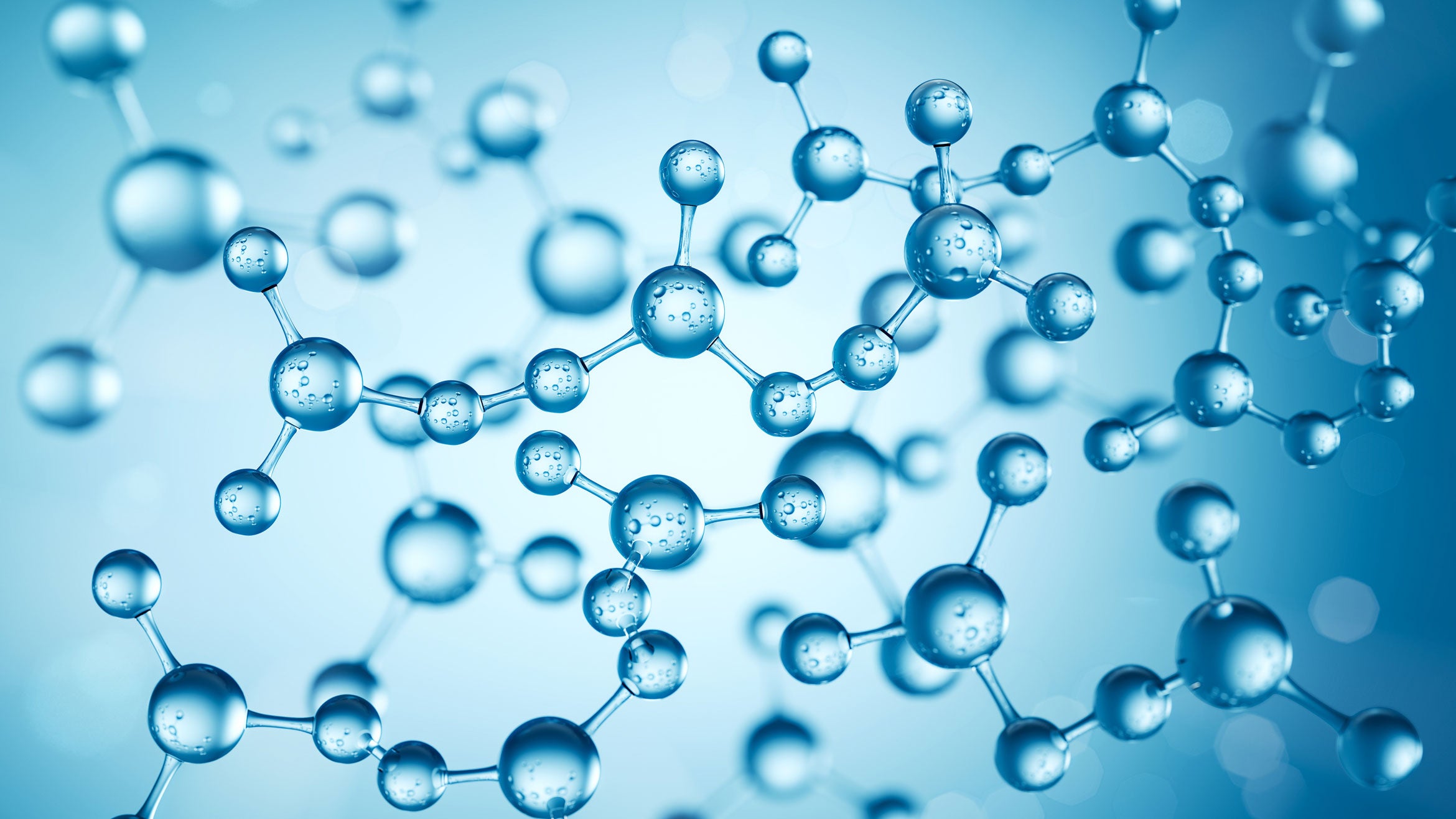 molecules in blue
