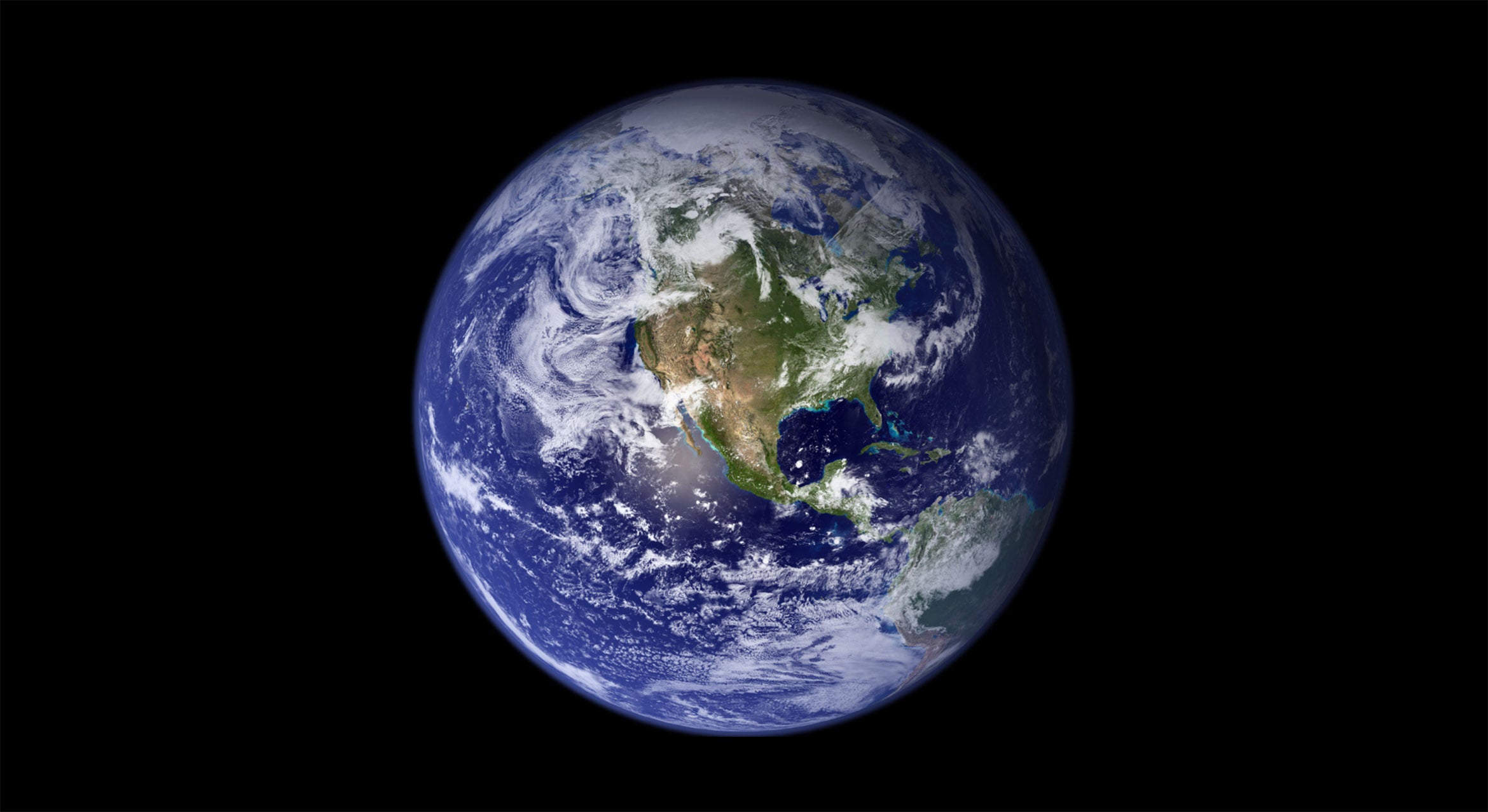 Earth from space, centered on North America
