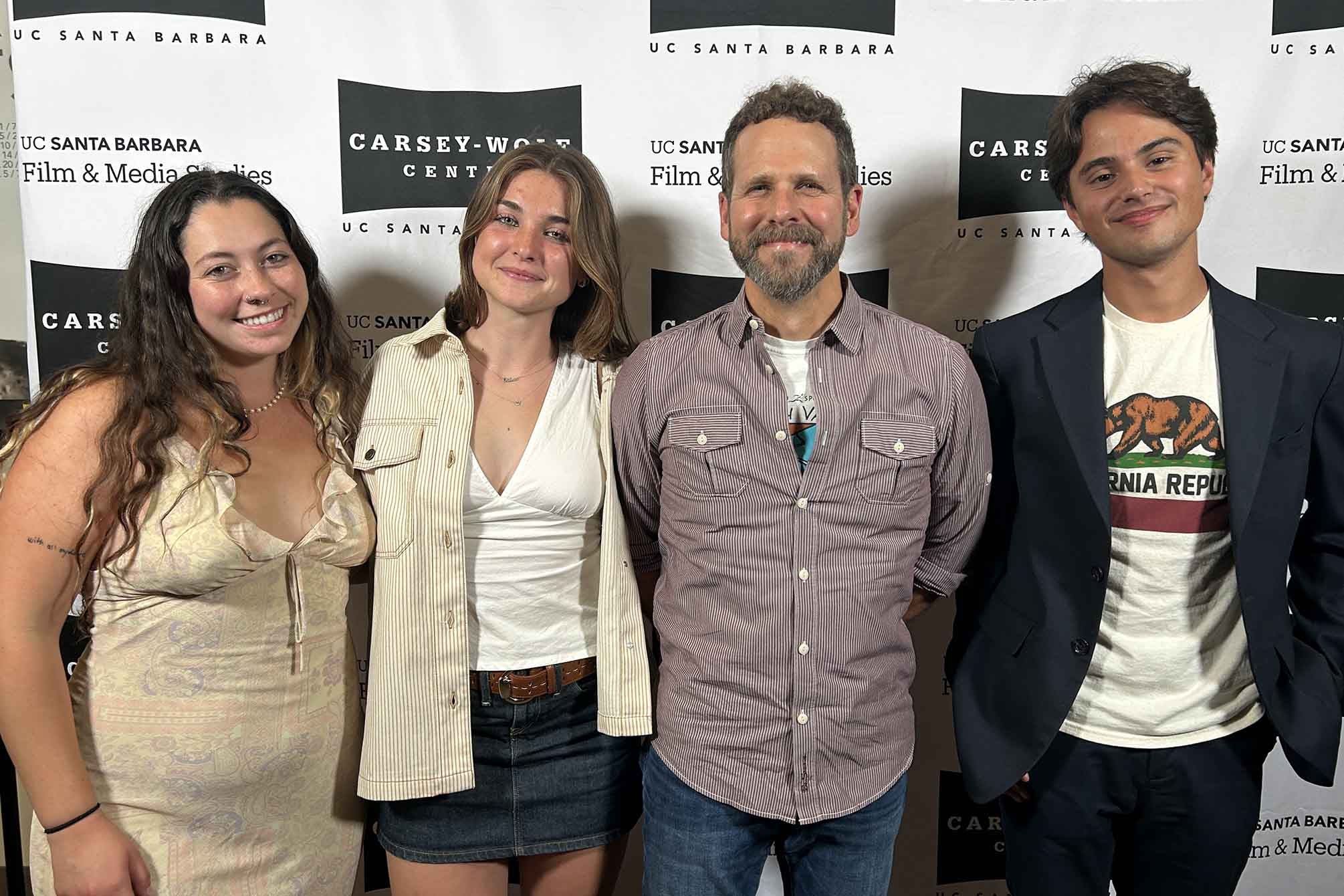 group photo of Tatum Davis, Olivia Hille, Peter Alagona and Jorge Rodal Llano