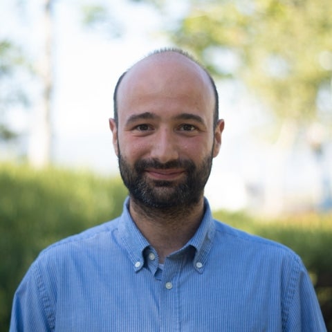 Paolo Pintus wears a blue shirt outside